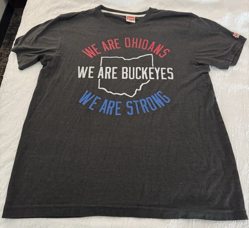 Columbus Ohio Shirt Mens Large Gray Short Sleeve Tri Blend Homage Columbus